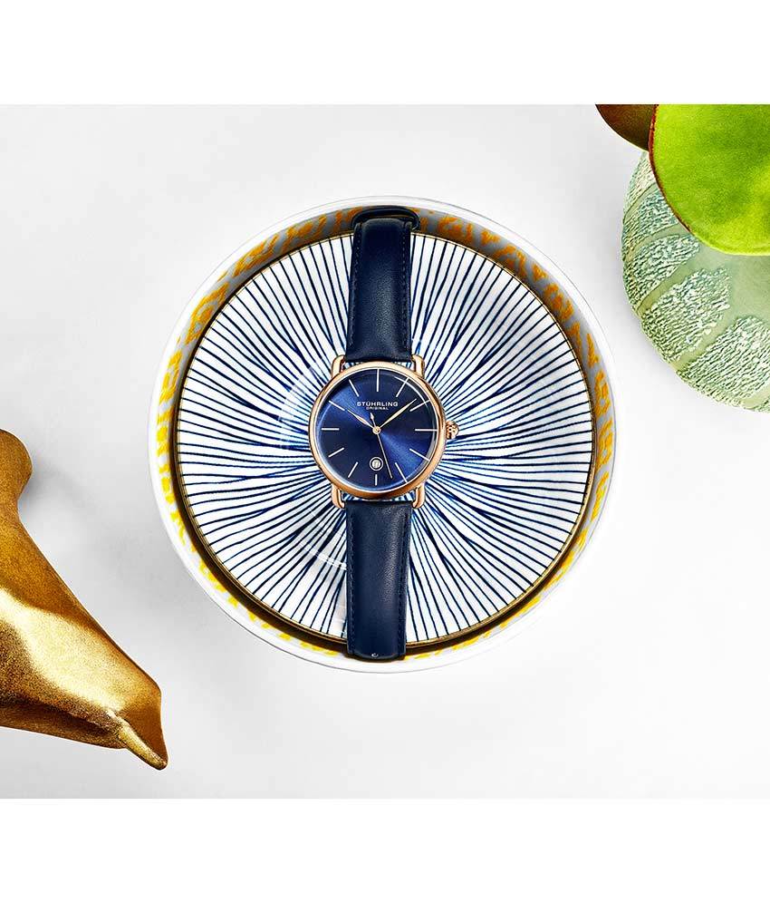 Blue Dial / Rose Case / Blue Band