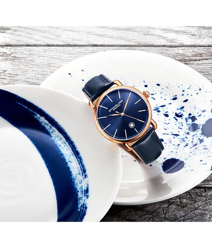 Blue Dial / Rose Case / Blue Band