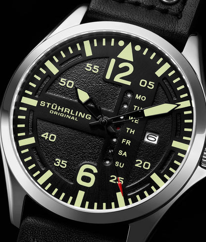 Black Dial / Silver Case / Black Band