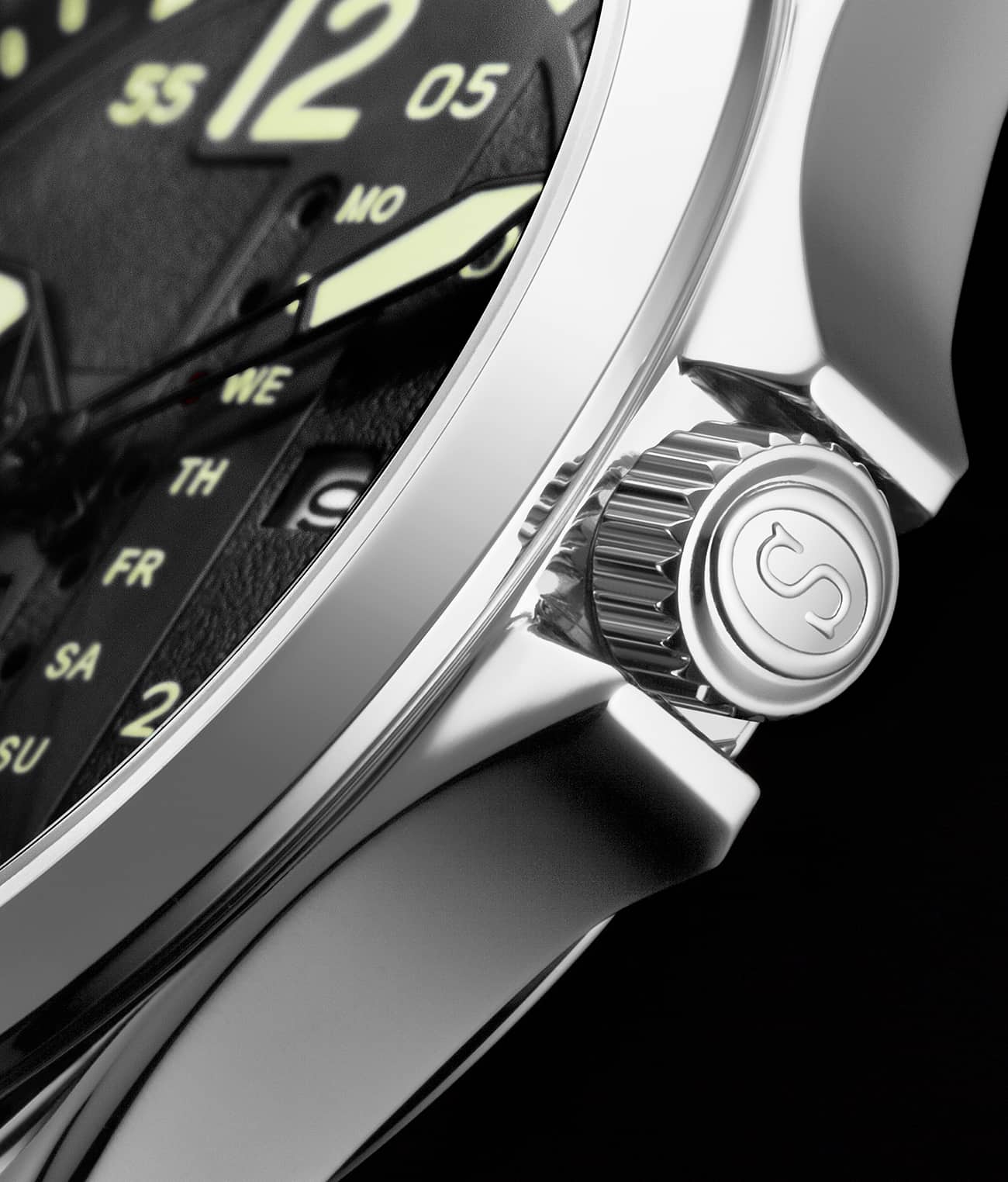 Black Dial / Silver Case / Black Band