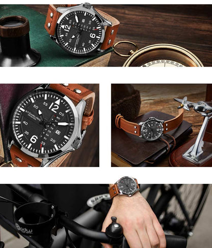 Aeronaut 44mm Aviator, Cabaletta Quartz 42mm, and Stührling Signature Pen