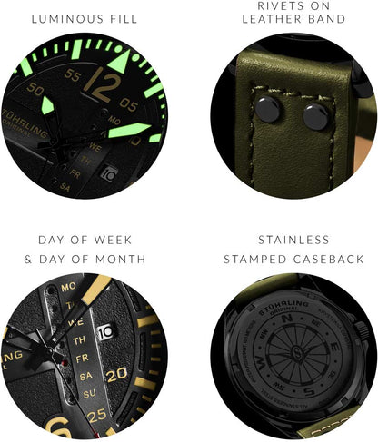 Aeronaut 44mm Aviator, Volda 45mm Aviator, and Stührling Signature Pen