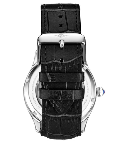 White Dial / Silver Case / Black Band