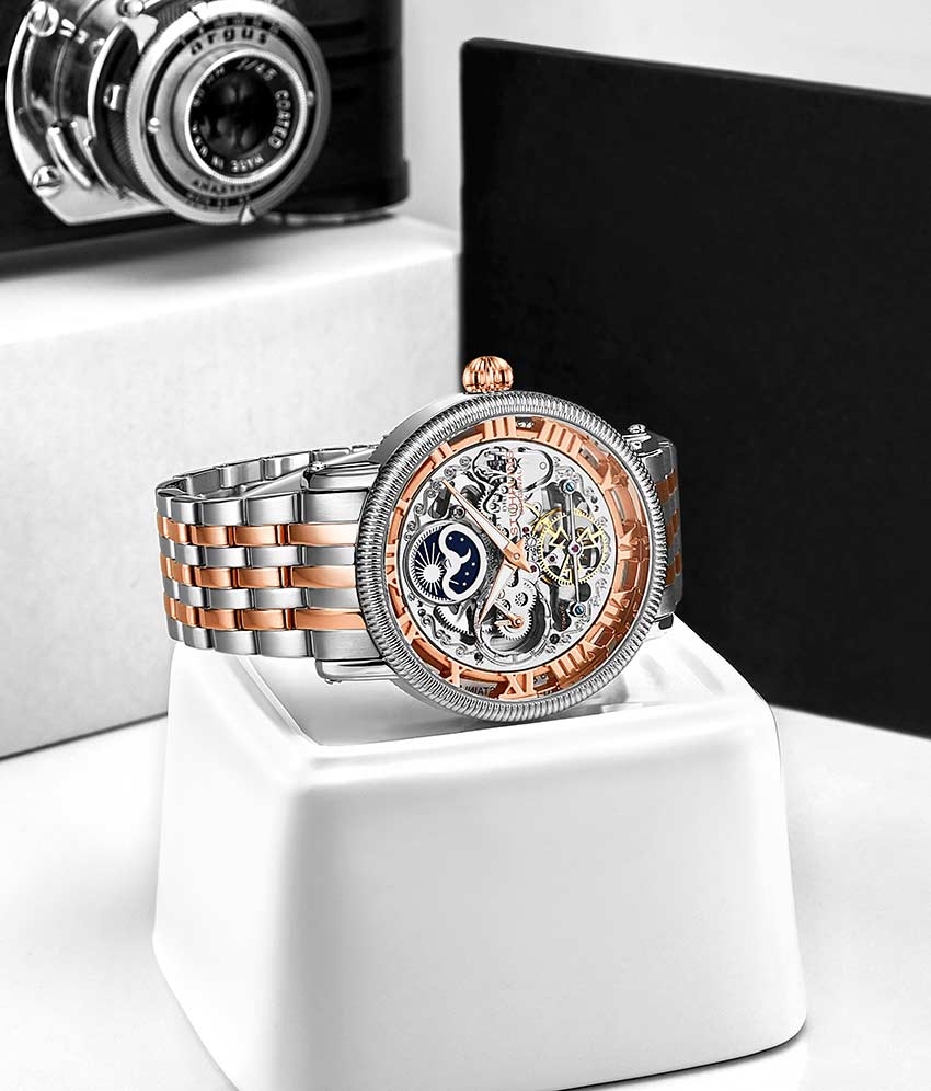 Rose Dial / Silver Case / Rose Band