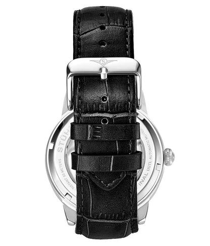 Silver Dial / Silver Case / Black Leather Strap Silver Tang Buckle