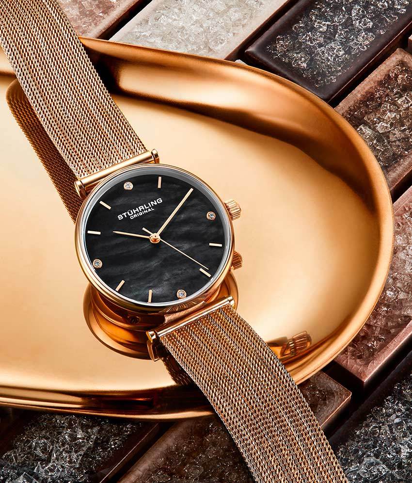 Black Dial / Rose Case / Rose Band