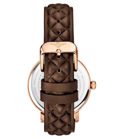 Rose Dial / Rose Case / Brown Band