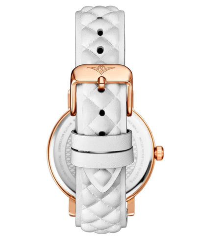 White Dial / Rose Case / White Band