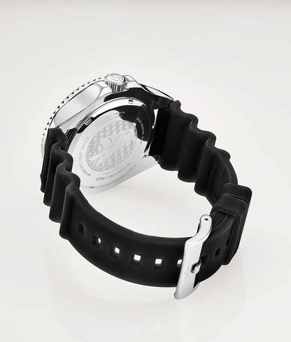 Black Dial / Silver Case / Black Band