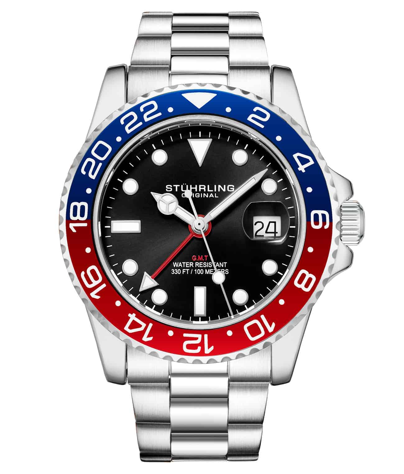 Stuhrling gmt pepsi Clearance