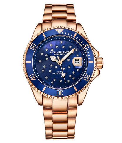 Blue Dial / Rose Case / Rose Band