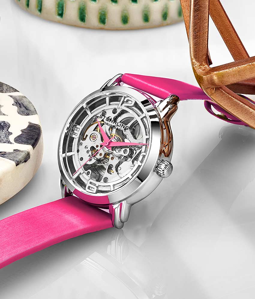 Silver Dial / Silver Case / Pink Band