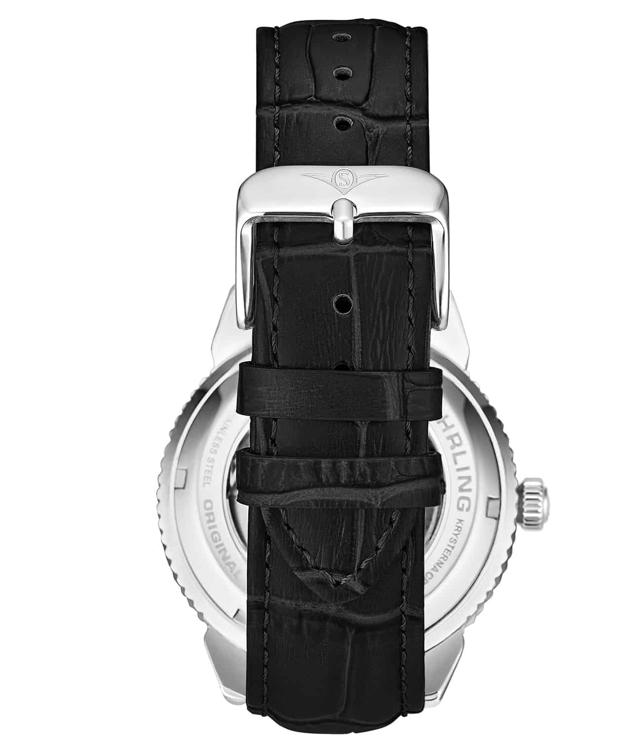 White Dial / Silver Case / Black Band