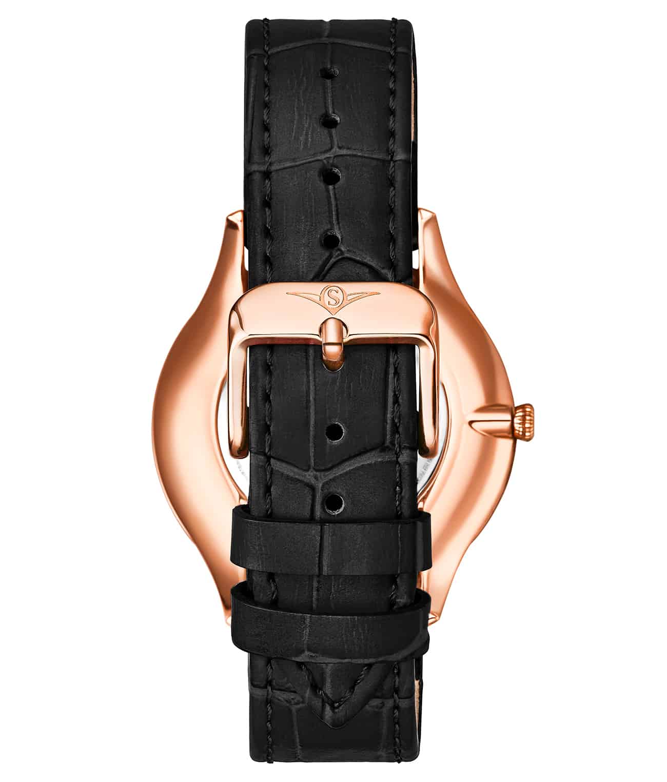 Black Dial / Rose Case / Black Band