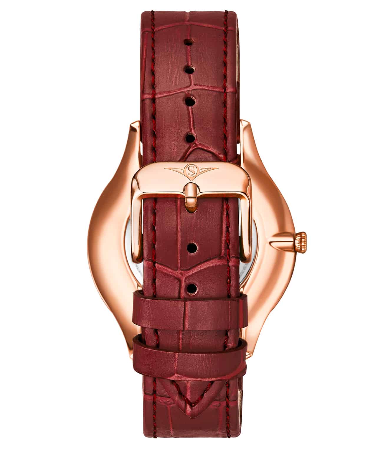 Ivory Dial / Rose Case / Red Band