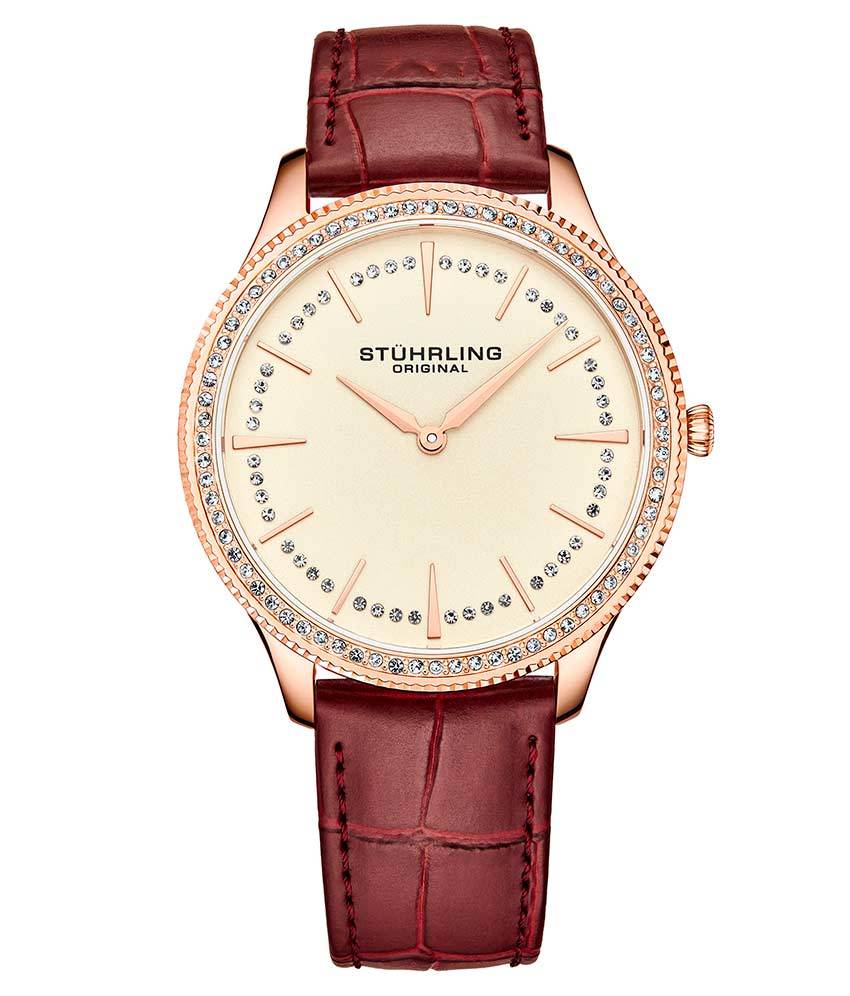 Ivory Dial / Rose Case / Red Band