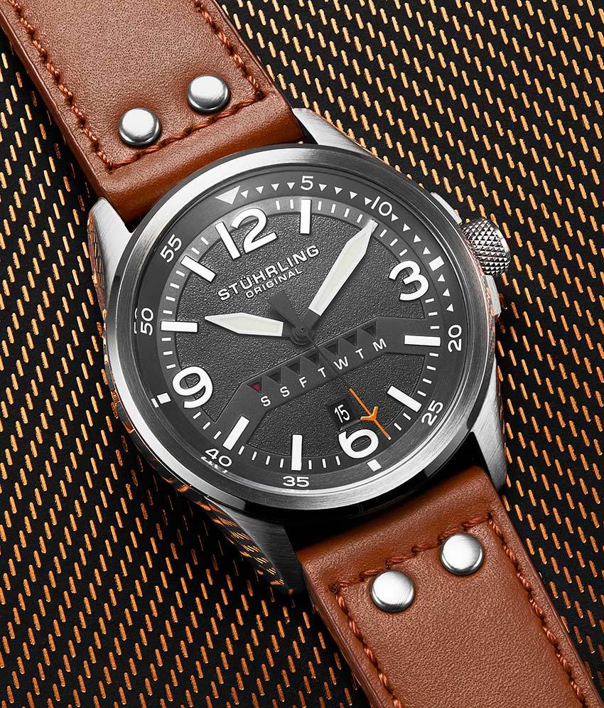 Grey Dial / Silver Case / Brown Leather Strap Tang Buckle