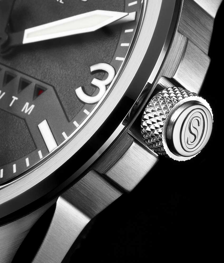 Grey Dial / Silver Case / Brown Leather Strap Tang Buckle