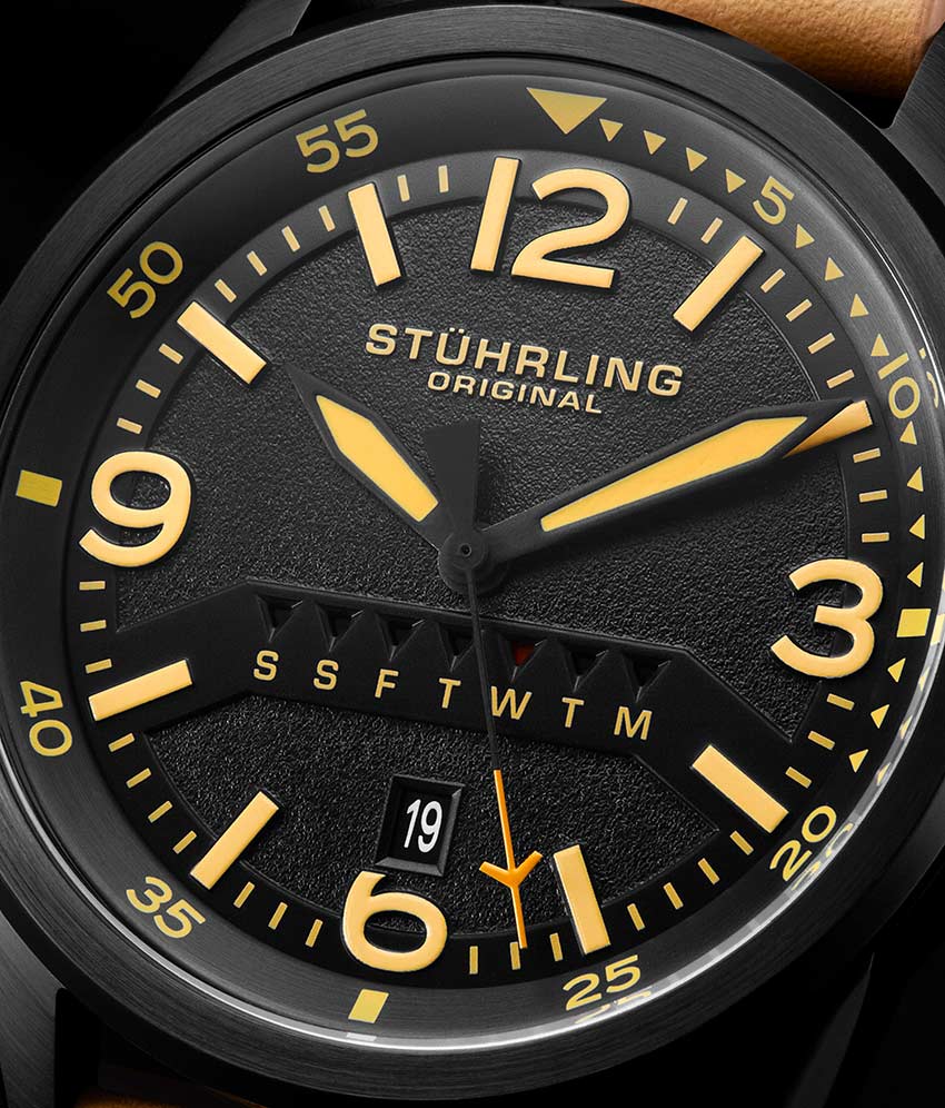 Black Dial / Black Case / Tan Leather Strap Tang Buckle