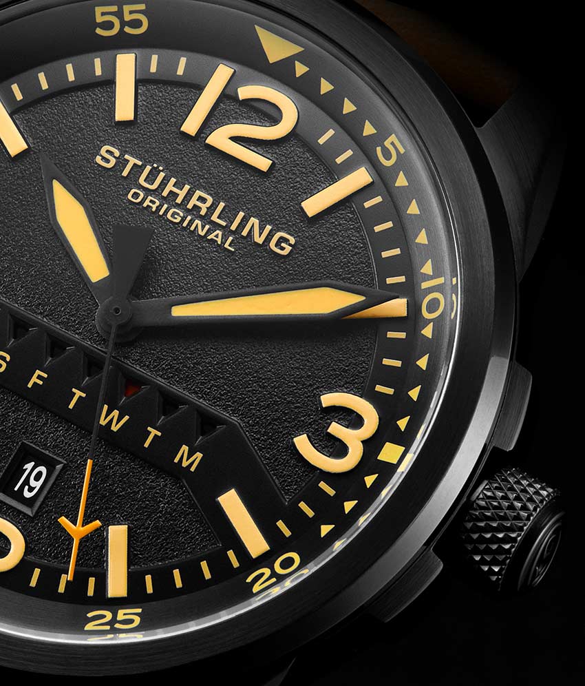 Black Dial / Black Case / Tan Leather Strap Tang Buckle