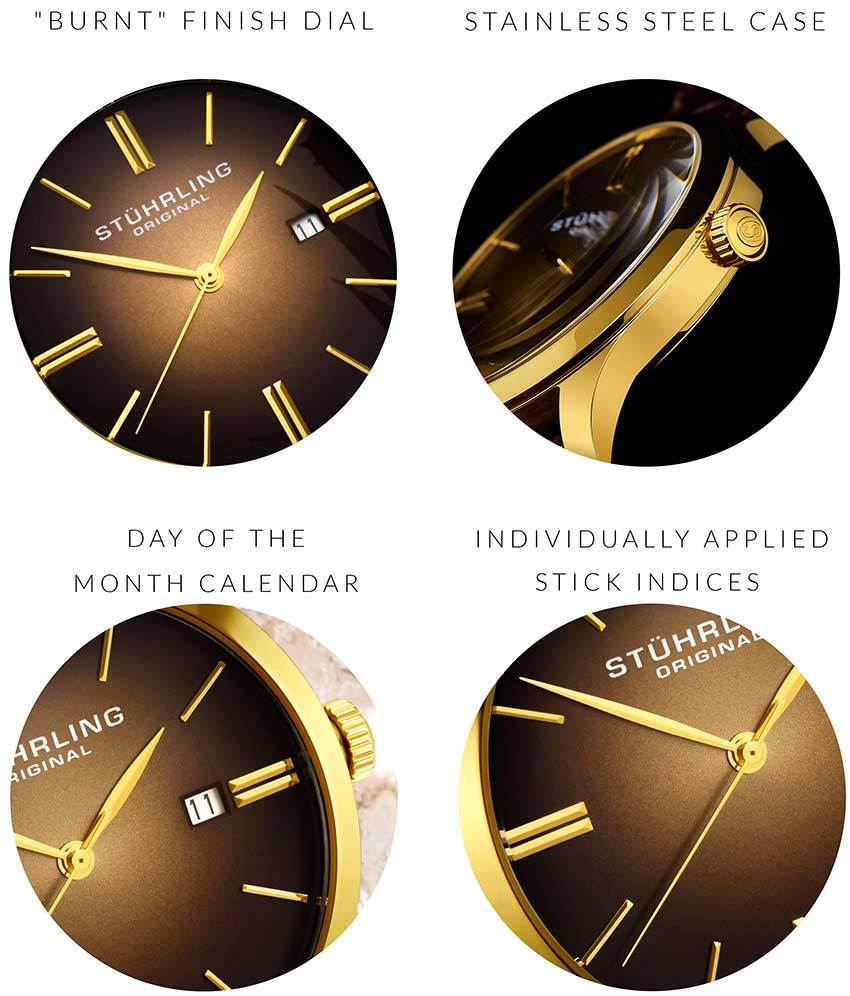 Rose Dial / Gold Case / Brown Band