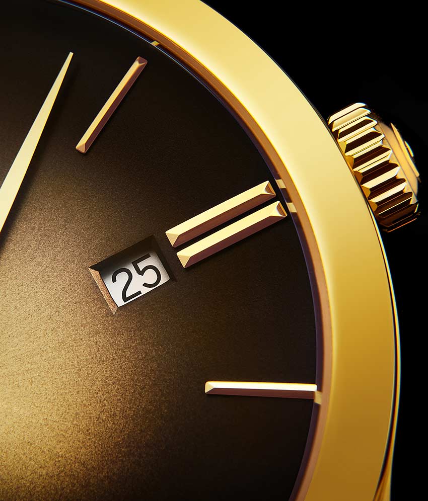 Rose Dial / Gold Case / Brown Band