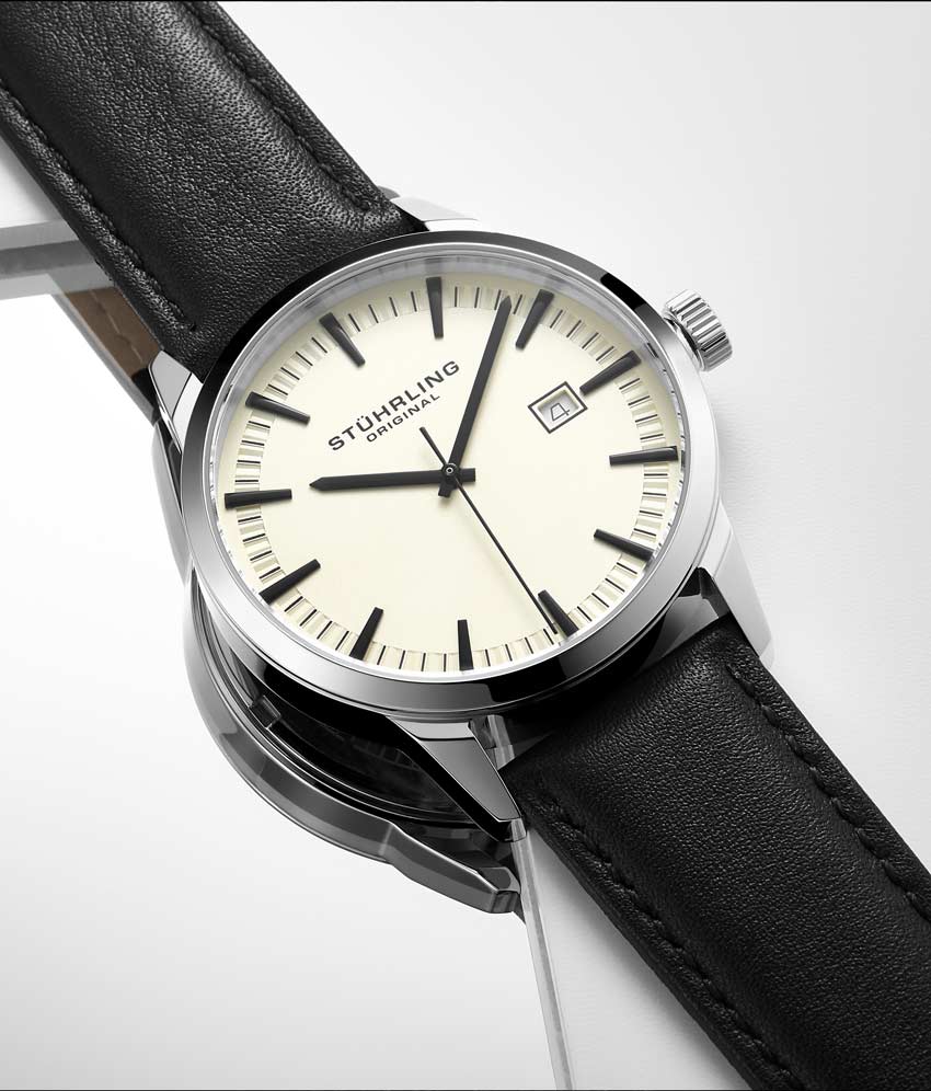 Ivory Dial / Silver Case / Black Band