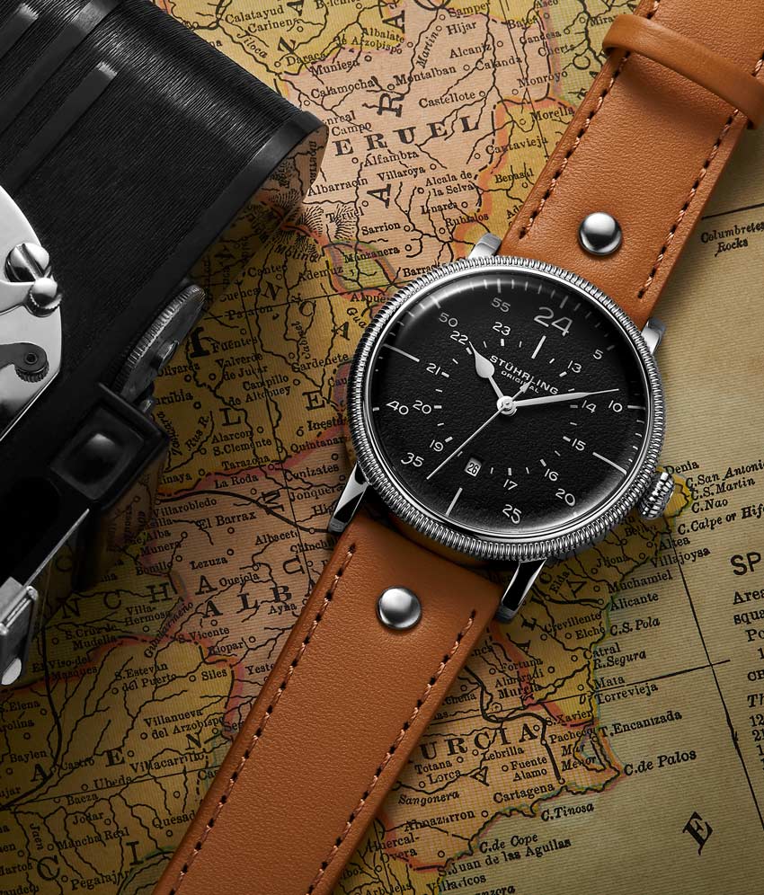 Gun Metal Grey Dial / Silver Case / Brown Band