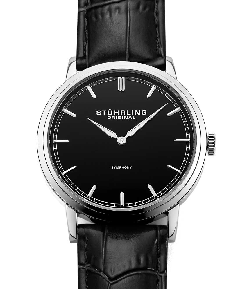 Black Dial / Silver Case / Black Leather Strap Tang Buckle