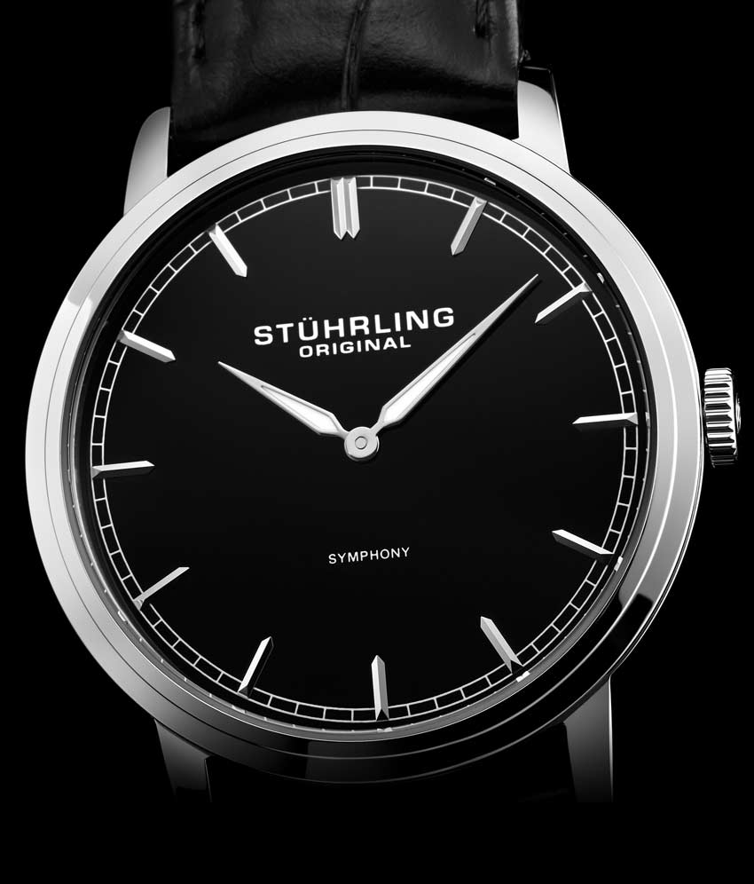 Black Dial / Silver Case / Black Leather Strap Tang Buckle