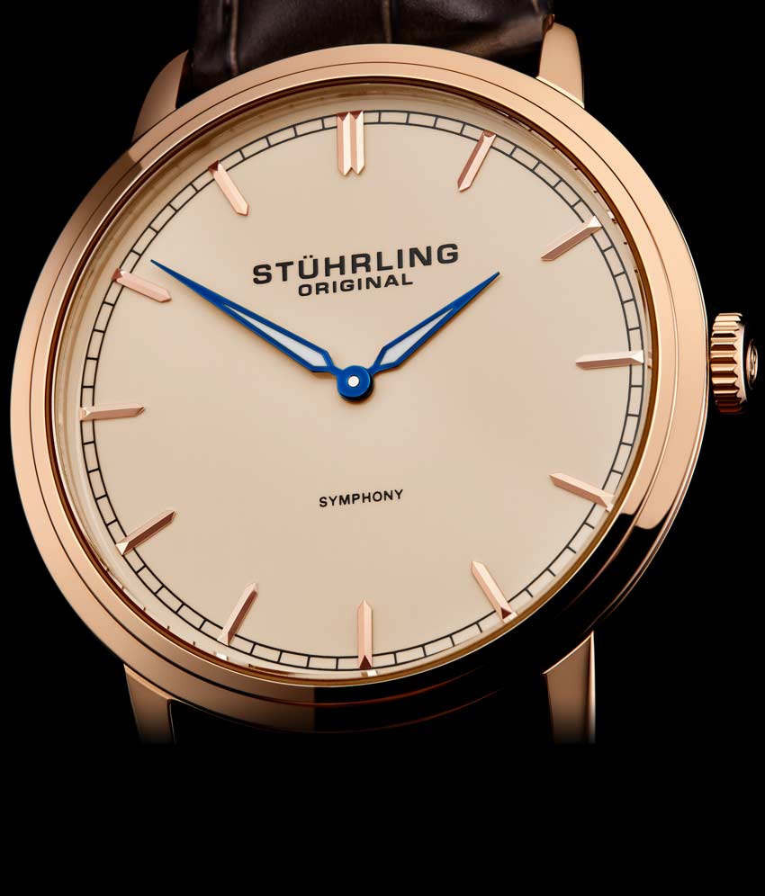 Champagne Dial / Rose Case / Brown Leather Strap Tang Buckle