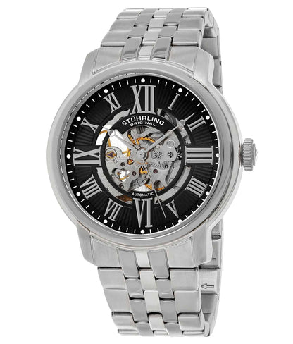 Black Dial / Silver Case / Silver Stainless Steel Bracelet Deployant Buckle