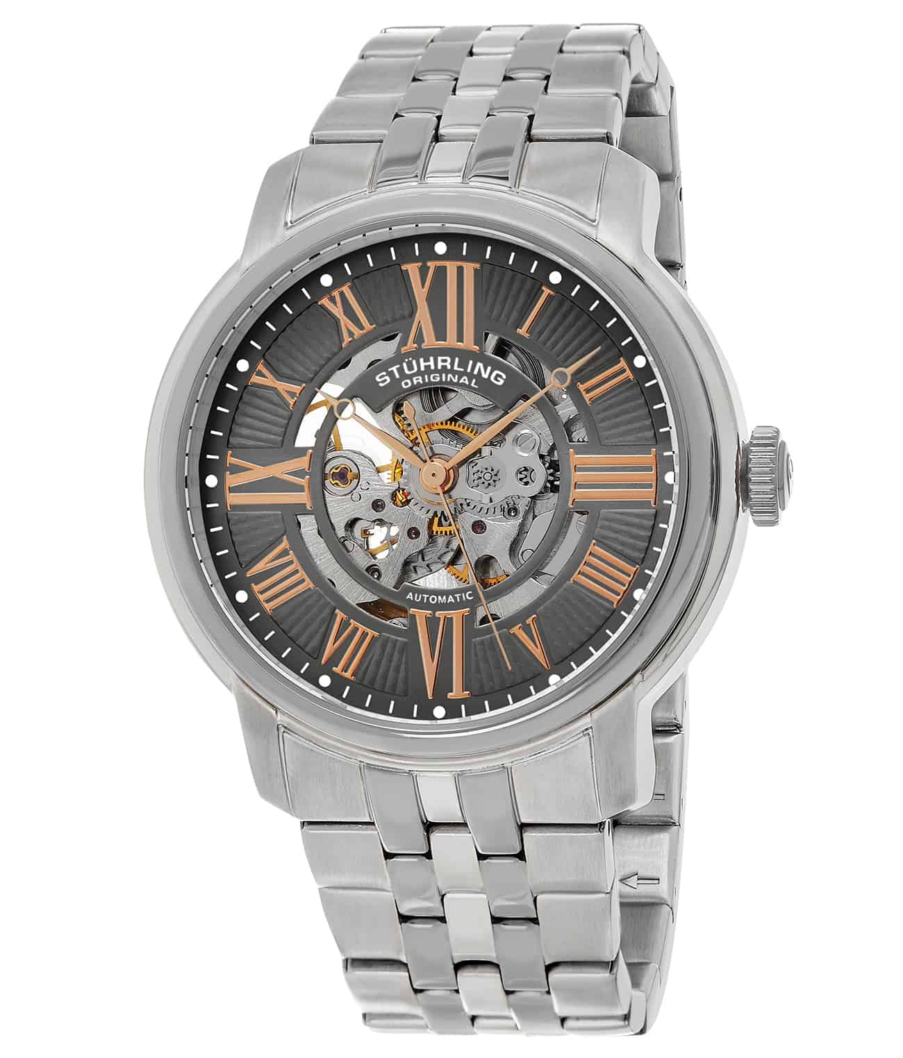 Grey Dial / Silver Case / Silver Stainless Steel Bracelet Deployant Buckle