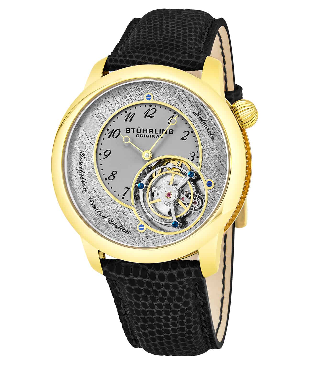 Grey Dial / Gold Case / Black Strap Tang Buckle
