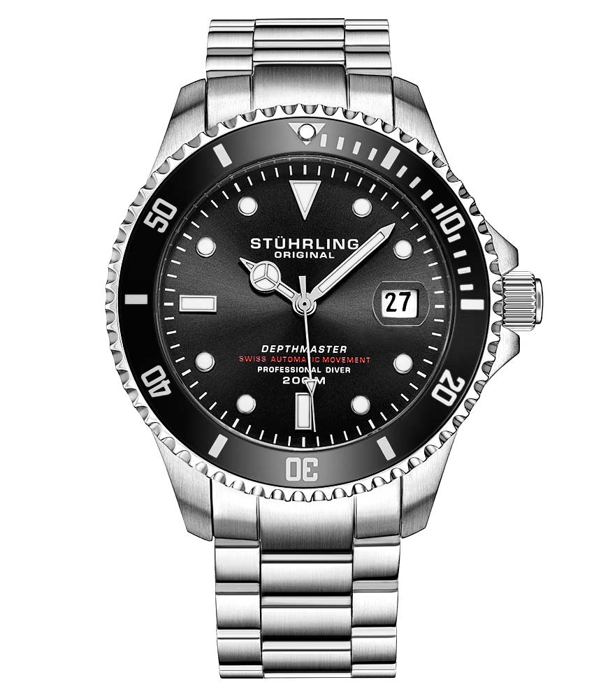 Black Dial / Silver Case / Silver Band
