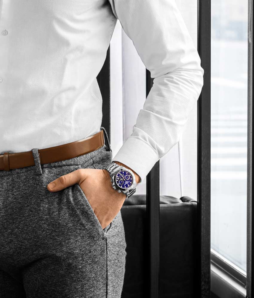 Blue Dial / Silver Case / Silver Band