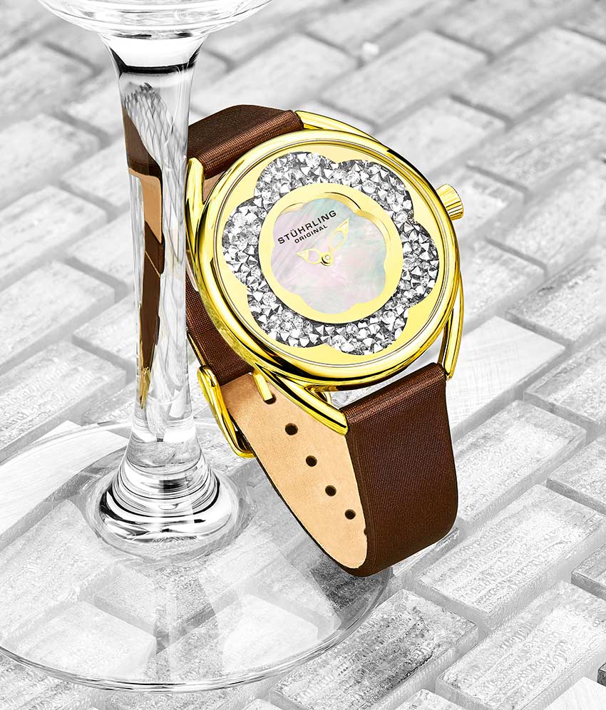 Silver Dial / Gold Case / Brown Band