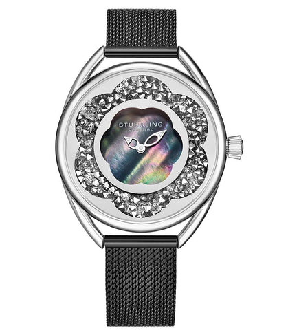 Black Dial / Silver Case / Black Stainless Steel Bracelet Black Foldover Buckle